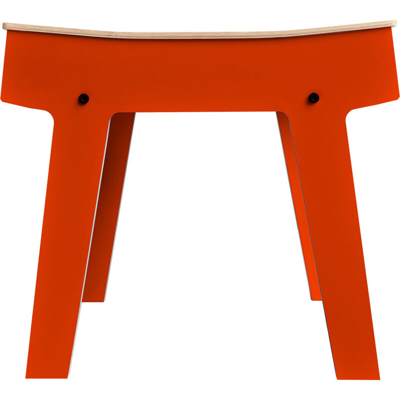 Oranžová stolička/stolek s úložným prostorem rform Pi