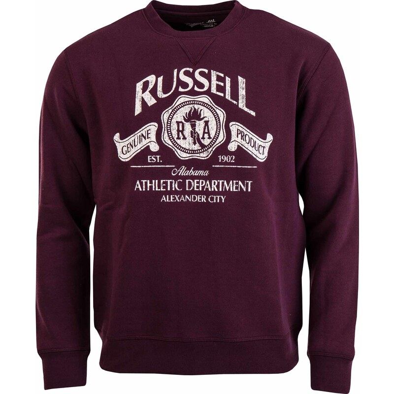 Russell Athletic CREW NECK SWEAT WITH RUSSELL DISTRESSED PRINT