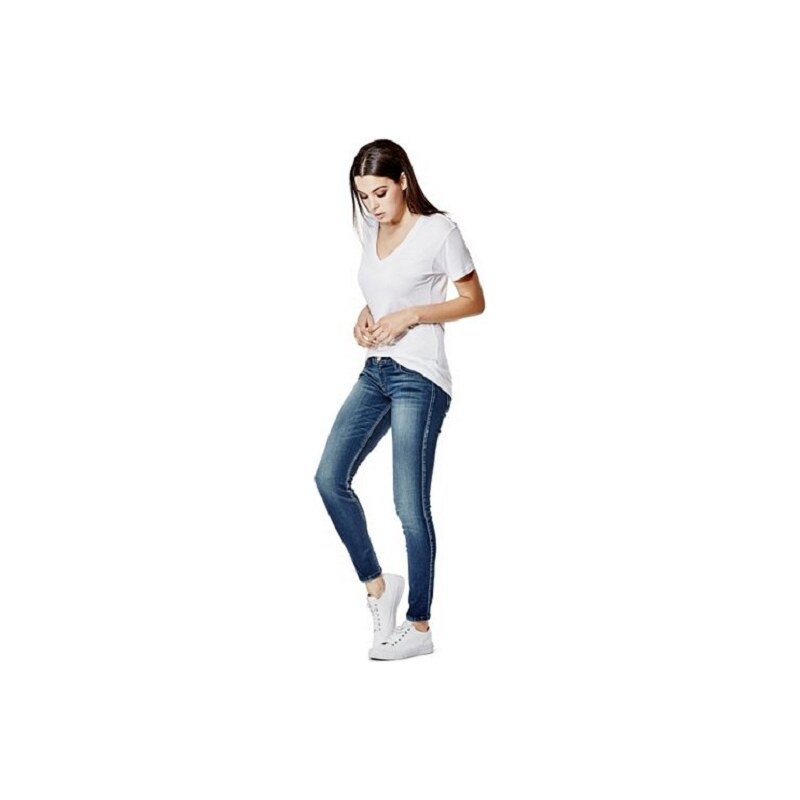 Guess jeans Low-Rise Power Skinny in Super Indigo Wash