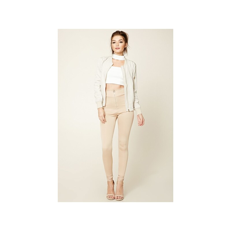 Forever 21 legíny Zip-Front High-Waisted