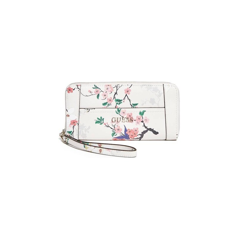 Guess peněženka Delaney Floral-Print Zip-Around