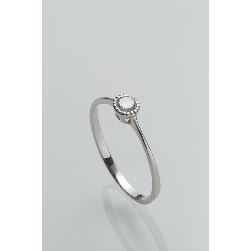 Stříbrný prsten s topazem PK076