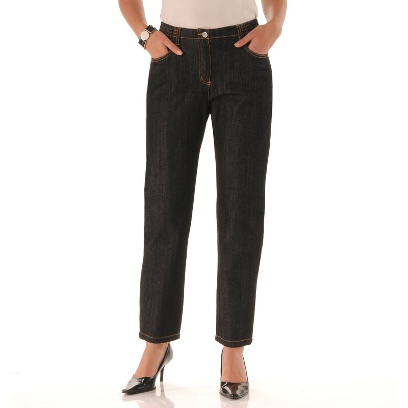 Blancheporte Pohodlné džíny pro malou postavu černá