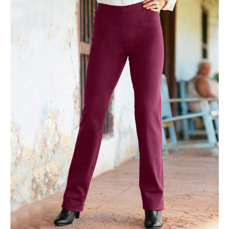 Blancheporte Kalhoty s pasem pro "ploché bříško" purpurová