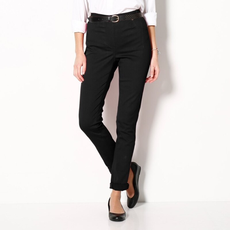 Blancheporte Jednobarevné kalhoty černá