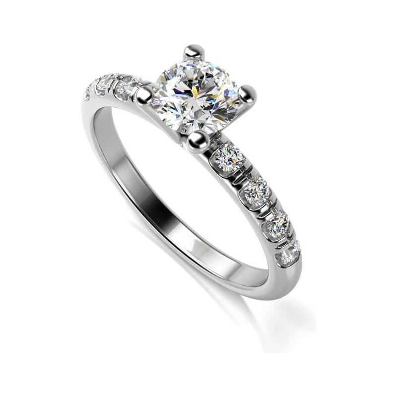 Eppi Zlatý zásnubní prsten s diamanty Megha