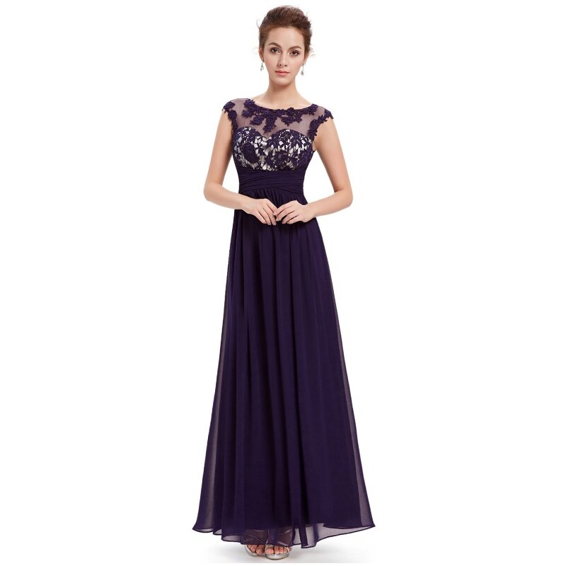 Dámské elegantní Ever Pretty plesové šaty fialové 8441