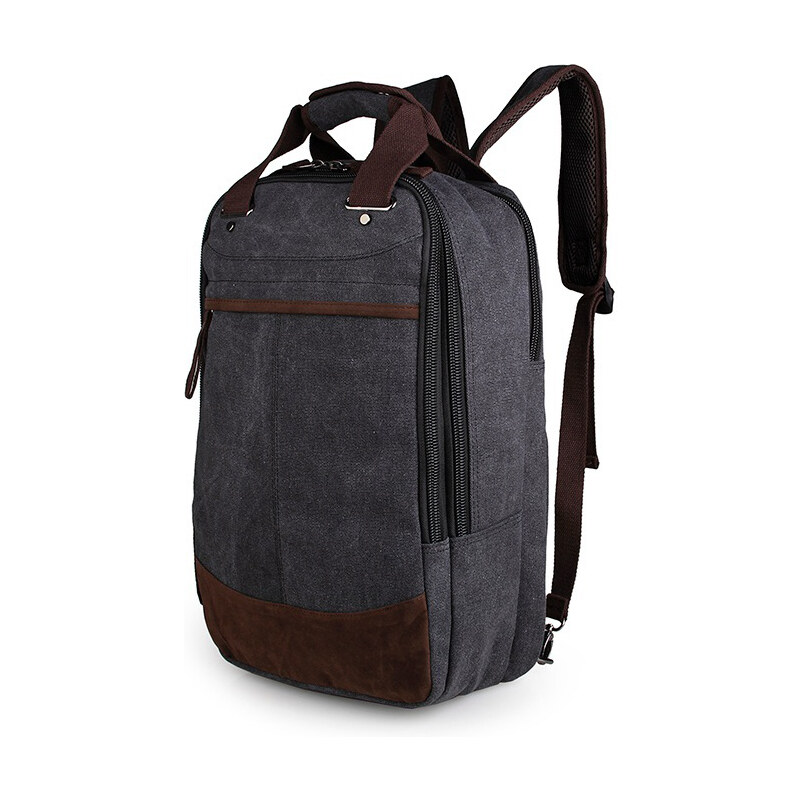 Delton Bags Velký modrý plátěný batoh X0-8-7900