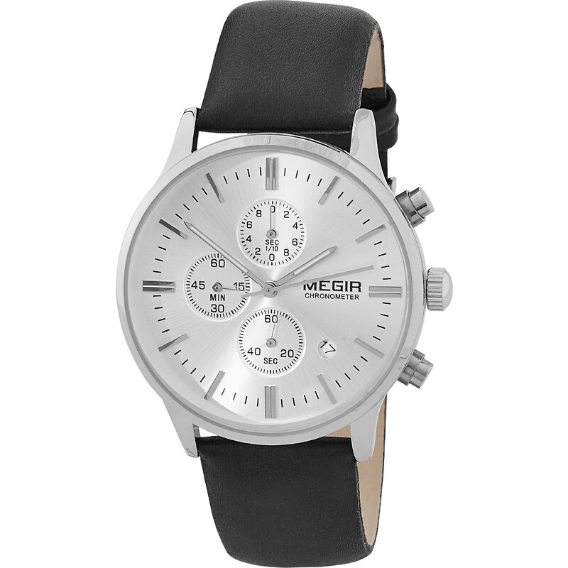 Megir Stříbrné hodinky Baton F6-2-9051