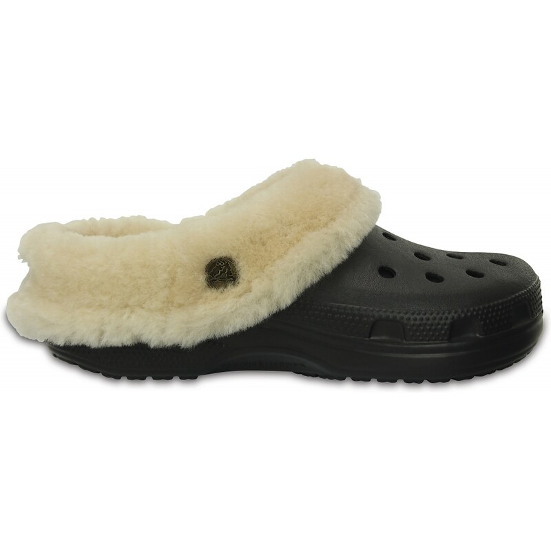 Crocs Clog Unisex Black Classic Mammoth Luxe Shearling Lined
