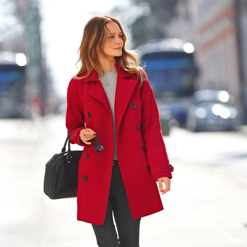 Blancheporte Dámský kabát červená