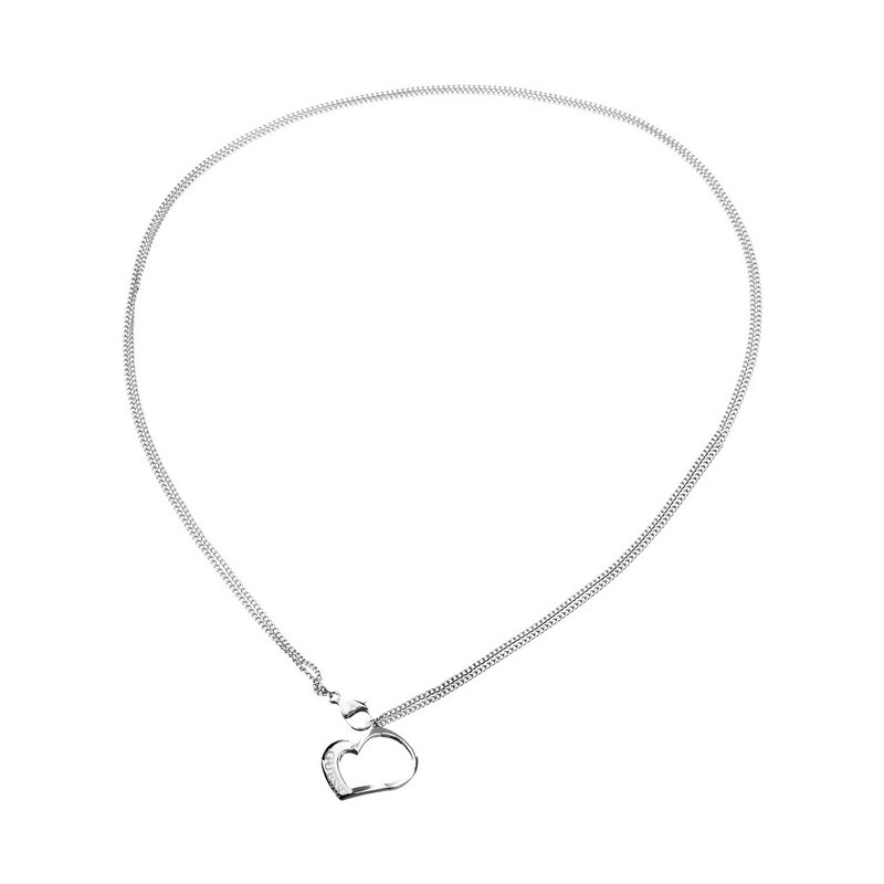 Guess Krásný ocelový náhrdelník s přívěskem srdce USN81010