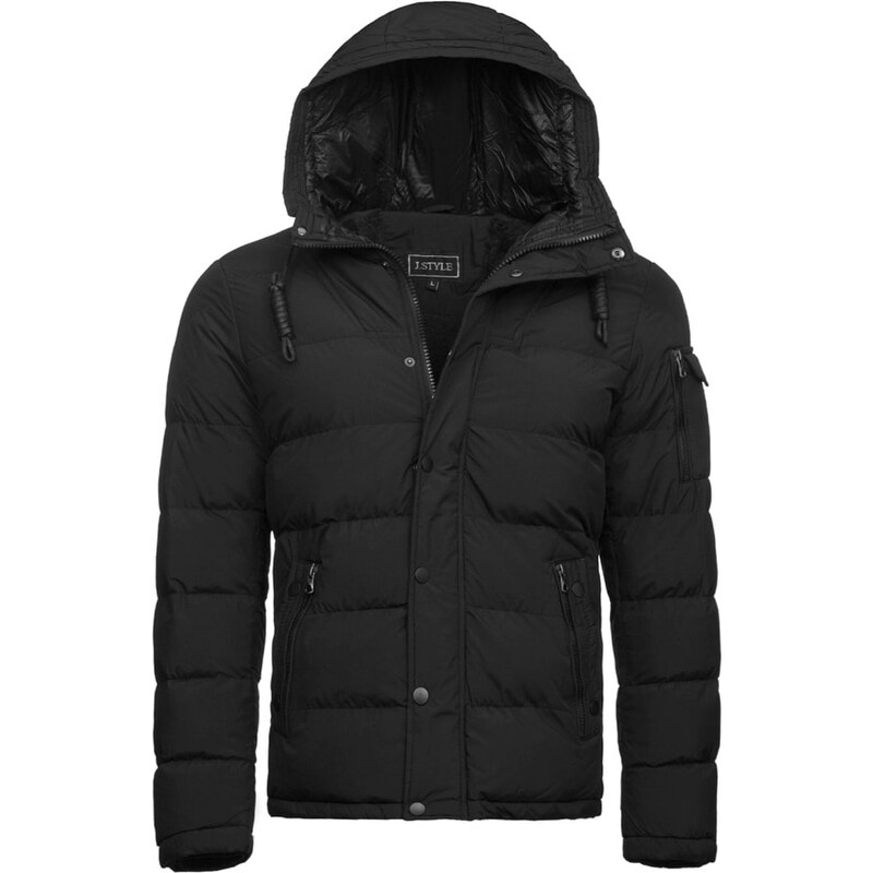 J. Style Prošívaná zateplená zimní bunda černá J.STYLE 3042