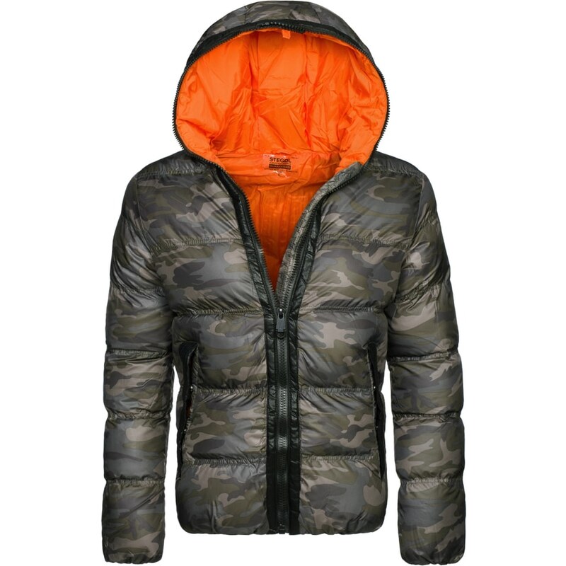 Stegol Zimní bunda s maskáčovým vzorem oranžová STEGOL 128