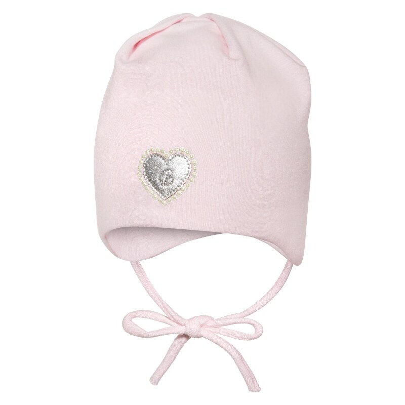 Broel Dívčí čepice na zavazování - světle růžová