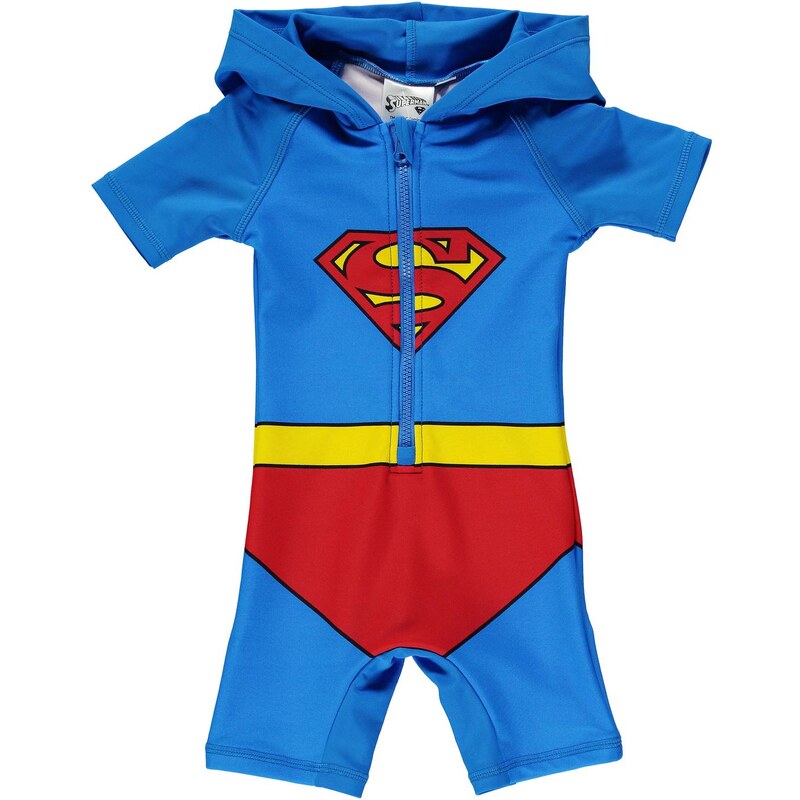 Character Hooded Swim Suit Baby Superman