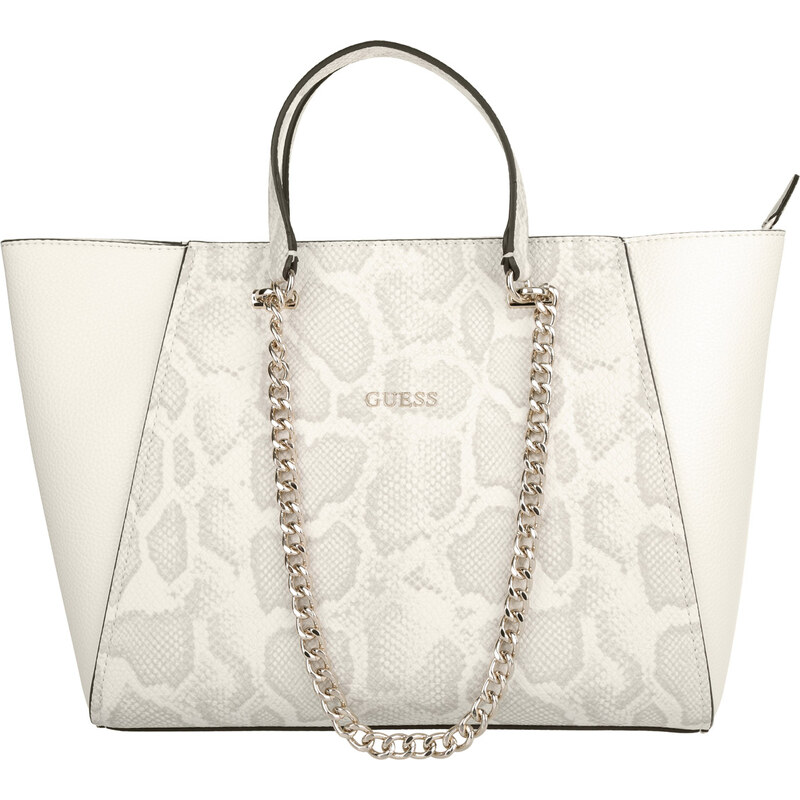 Guess Nikki Chain Tote Bone/Multi