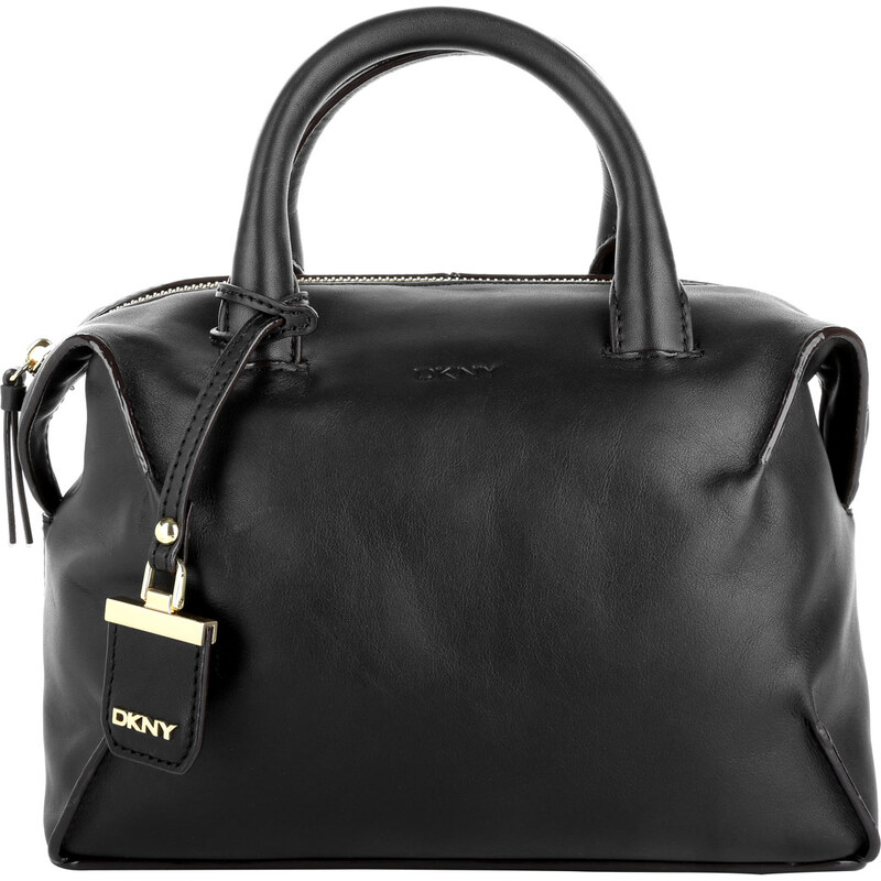 DKNY Williamsburg Vachetta Leather Bowling Bag Black