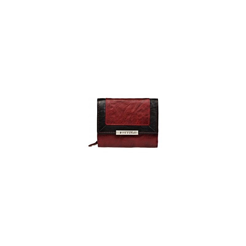 Lagen Dámská kožená peněženka LN-1846/614 červeno - černá