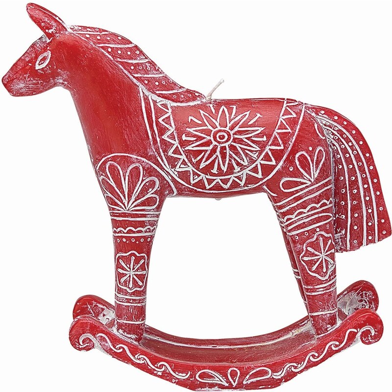 Green Gate Svíčka ve tvaru koníka Horse Red