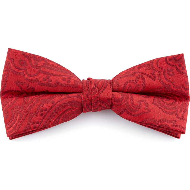 Trendhim Vintage červený polyesterový vázaný motýlek A5-6-11726