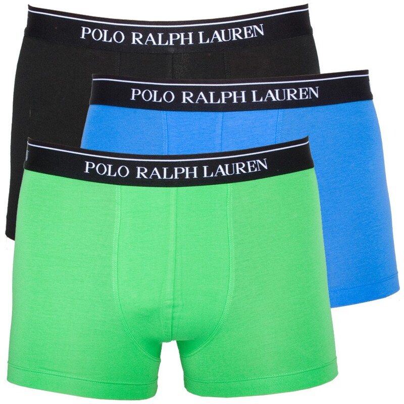 3PACK Pánské Boxerky Polo Ralph Lauren Green Black Blue