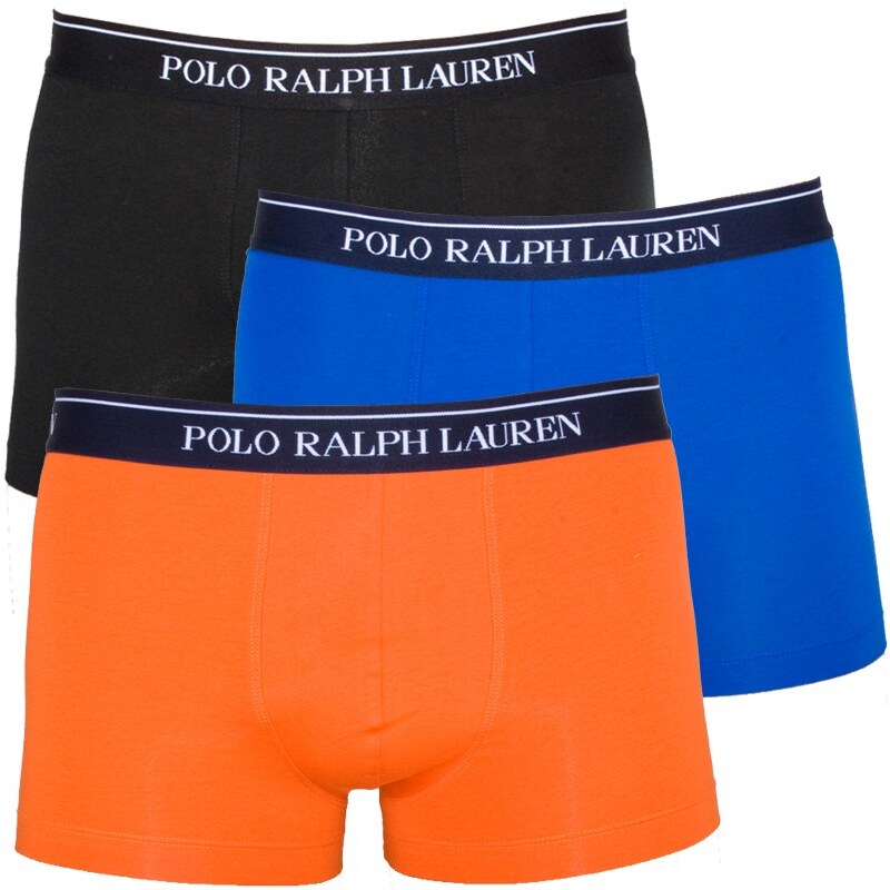 3PACK Pánské Boxerky Polo Ralph Lauren Orange Blue Black