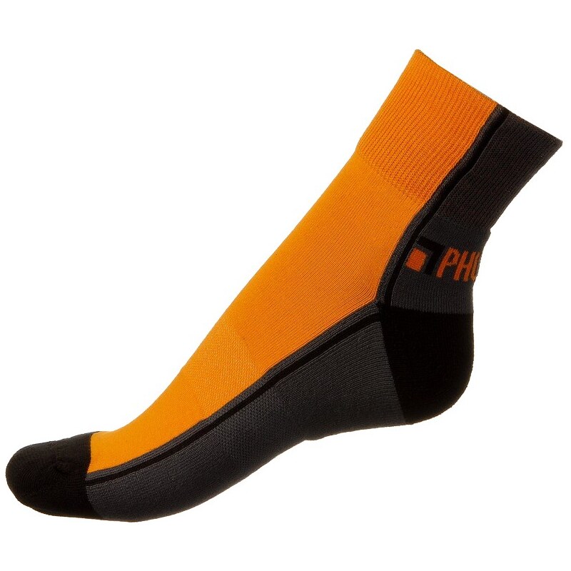 Ponožky Phuseckle Oranžovo Černé Půlené