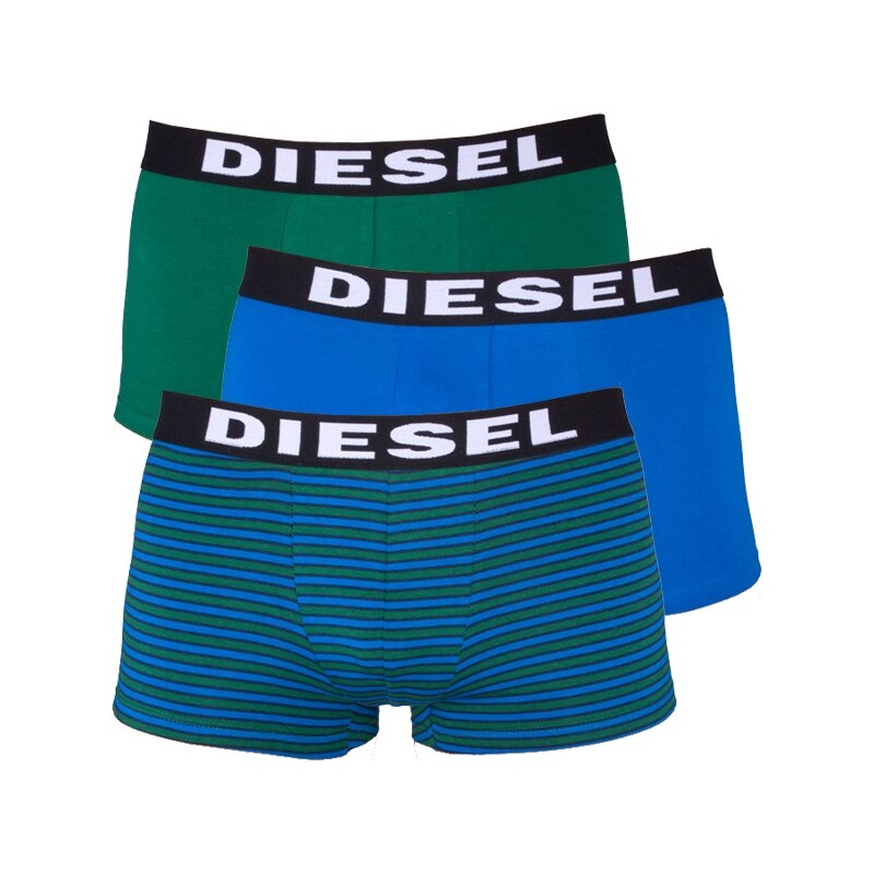 3Pack Diesel Boxerky Shawn Boxers Blue Green Stripes