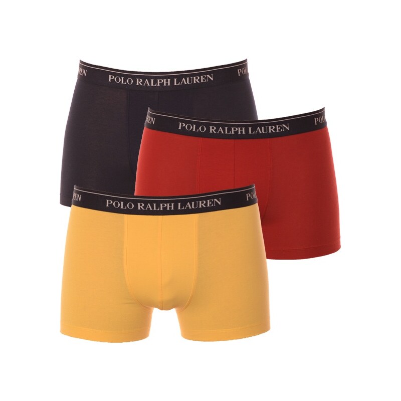3PACK pánské boxerky Ralph Lauren modrá žlutá červená