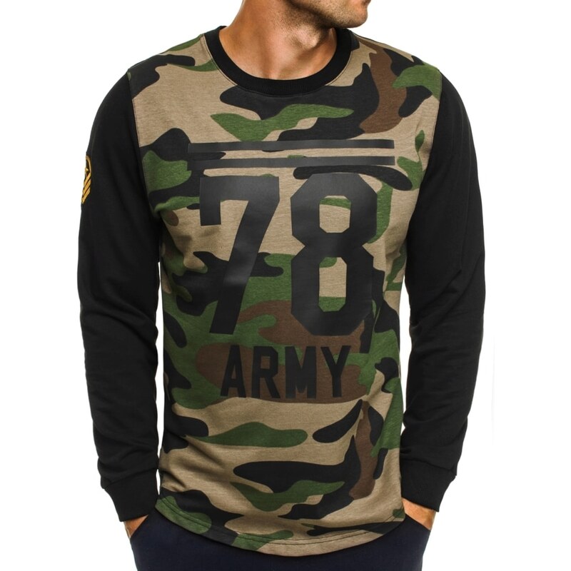 Athletic Moderní zelené army styl pánské tričko ATHLETIC 746
