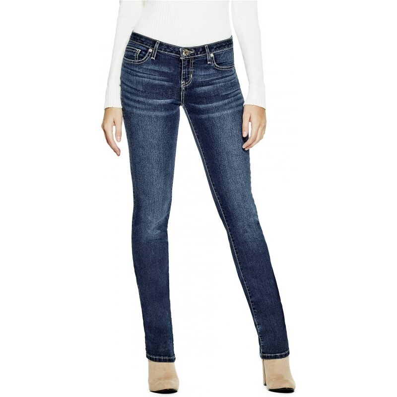 GUESS GUESS Urielle Embellished Straight Jeans - dark wash