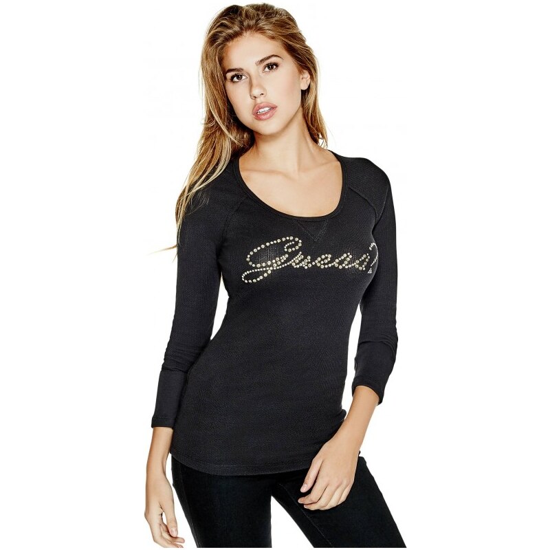 GUESS GUESS Janine Long-Sleeve Top - jet black