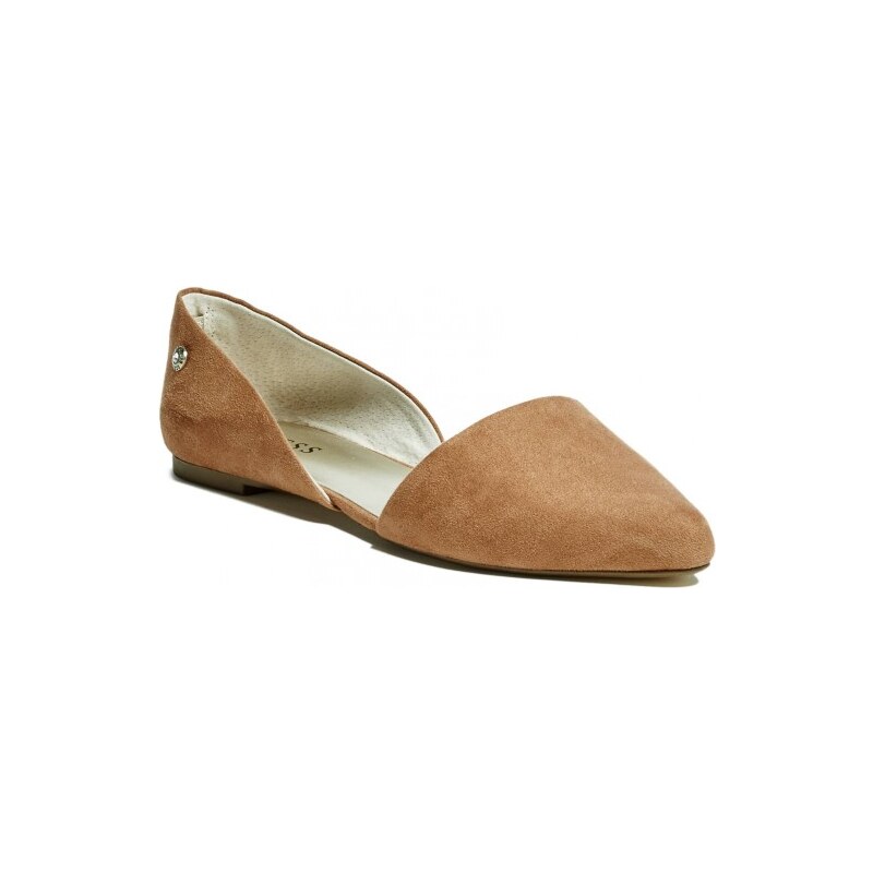 GUESS Dámské baleriny Livvey D'Orsay Flats - cognac