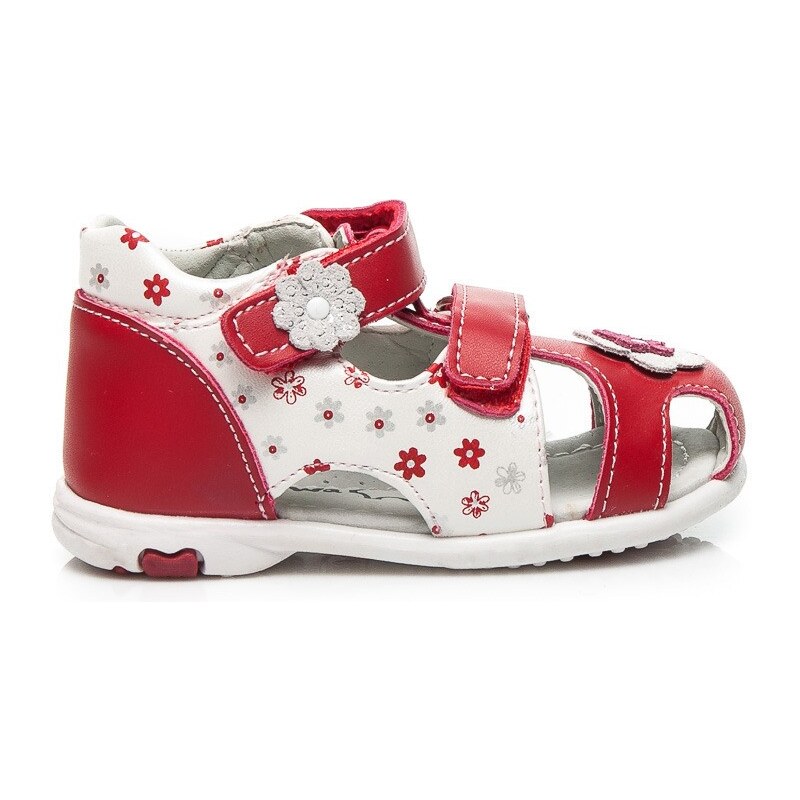 APAWWA Dívčí červené květinové sandály