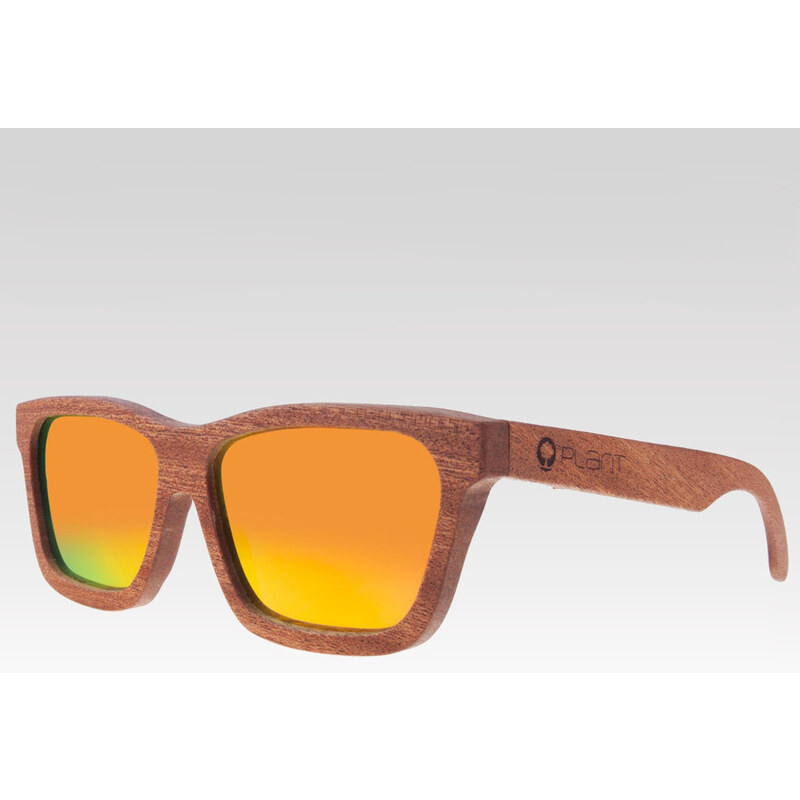 Plantwear dřevěné sluneční polarizační brýle Classic oranžové