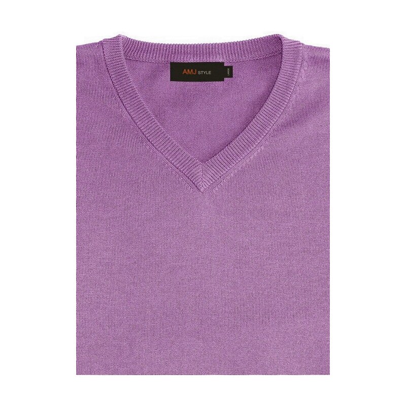 Textil Soldán Pánský svetr jednobarevný, světle fialový