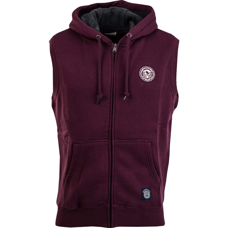 Russell Athletic ZIP THROUGH GILET WITH TWILL ROSETTE BADGE