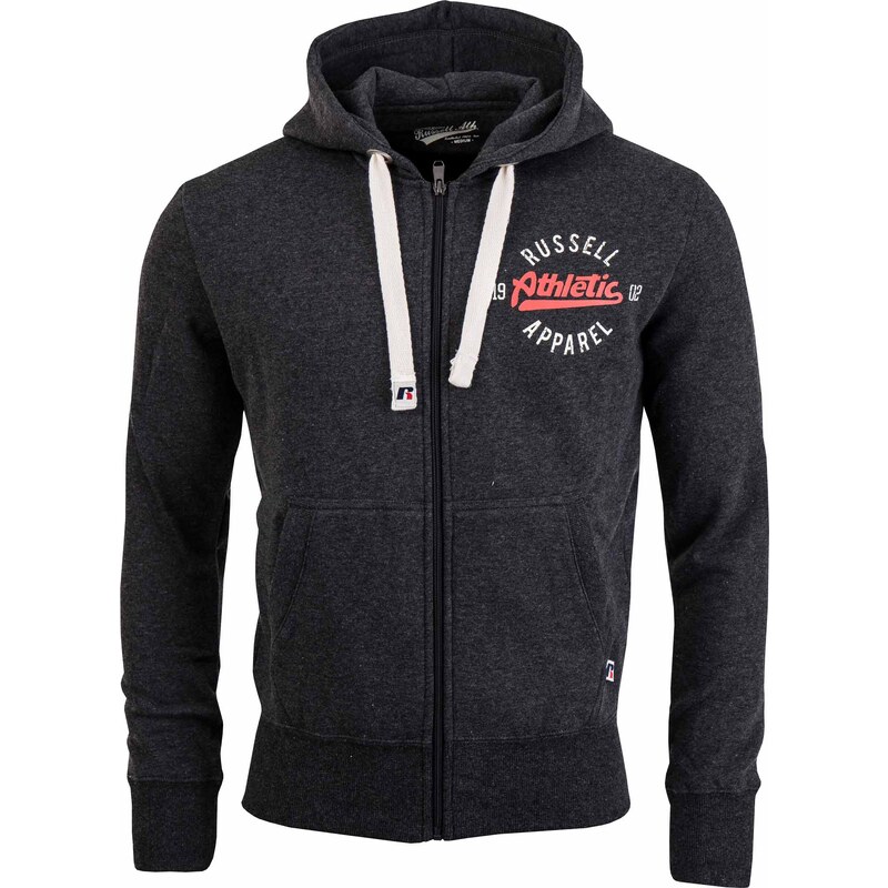Russell Athletic ZIP THROUGH HOODY WITH CRACKED PRINT
