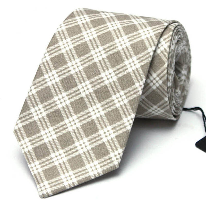 Klukovna Béžová károvaná kravata