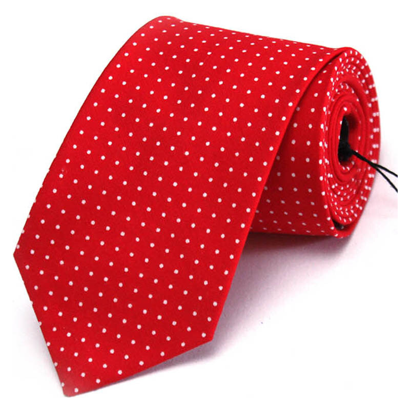 Klukovna Červená kravata s bílými puntíky