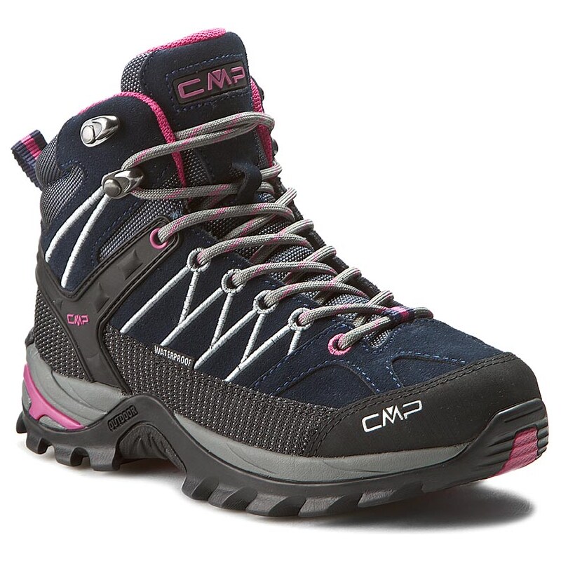 Trekingová obuv CMP - Rigel Mid Wmn Treking Shoe Wp 3Q12946 Black/Blu N950