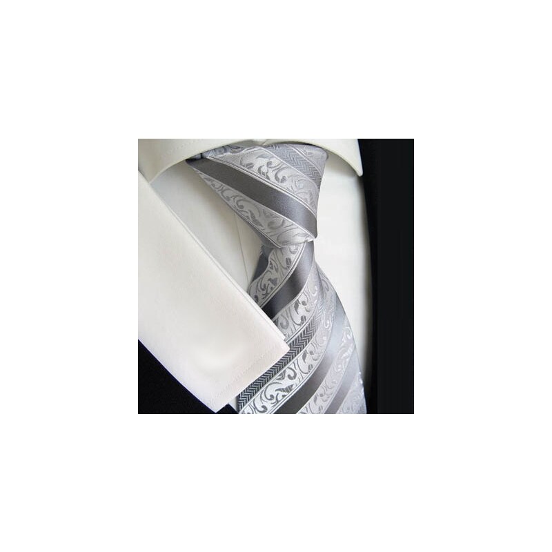 Beytnur 177-5 luxusní hedvábná kravata šedá