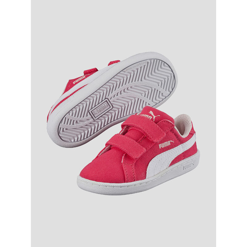 Boty Puma Smash FUN CV V kids rose red-white