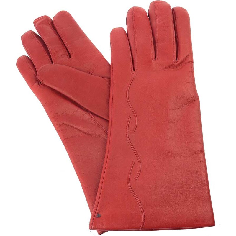 Sedláček Dámské kožené rukavice velikost 7.5, červená