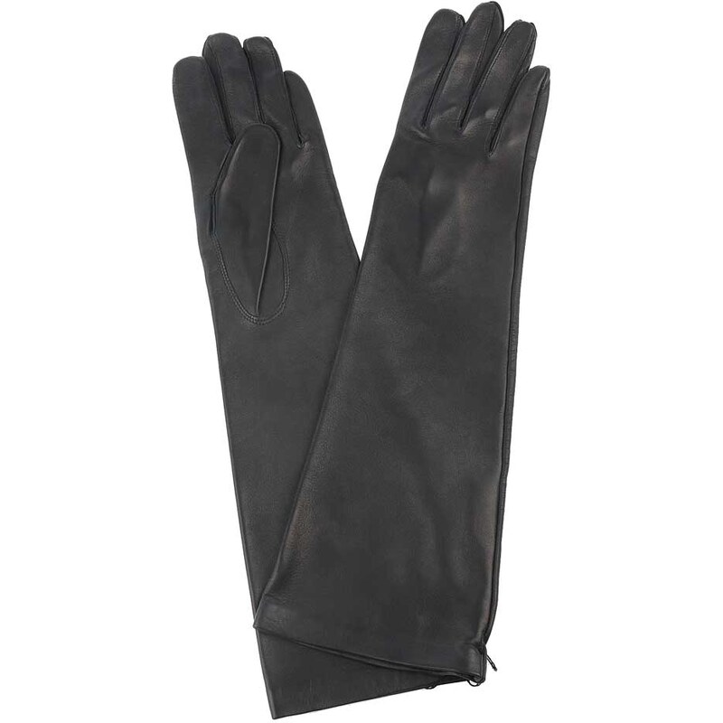 Napa Dámské kožené rukavice, velikost 7.5, černá