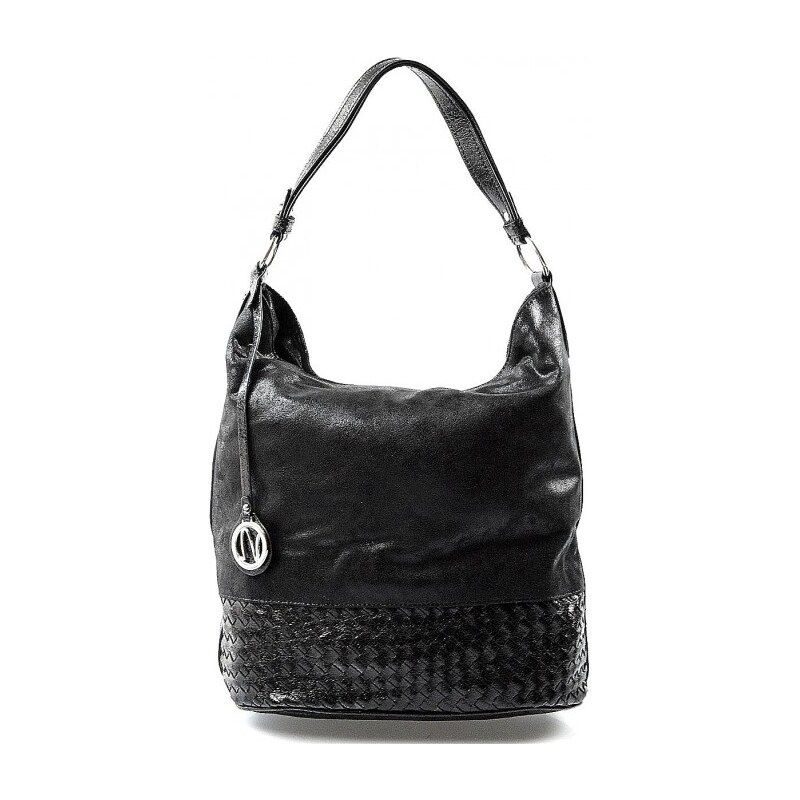 Krásná žářivá lesklá černá kabelka Bright Bellasi 11165