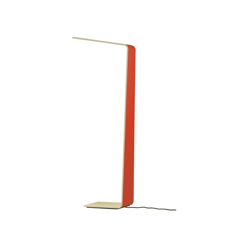 Stojací lampa LED2, červená / dub Tunto