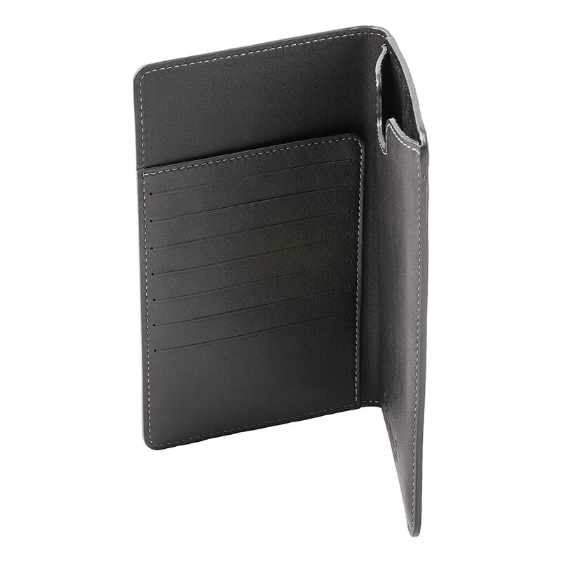 Danny P. Kožená peněženka s pouzdrem na iPhone 7/6S/6 Plus, Černá