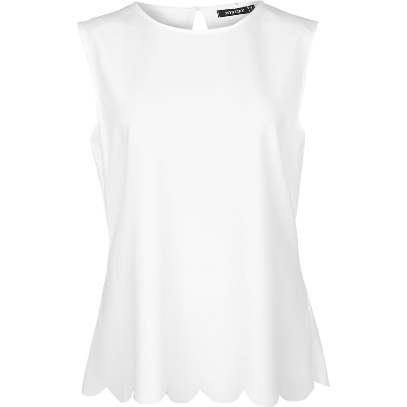 Mystify Miss Fiori Burnout Top Ladies White/Yellow